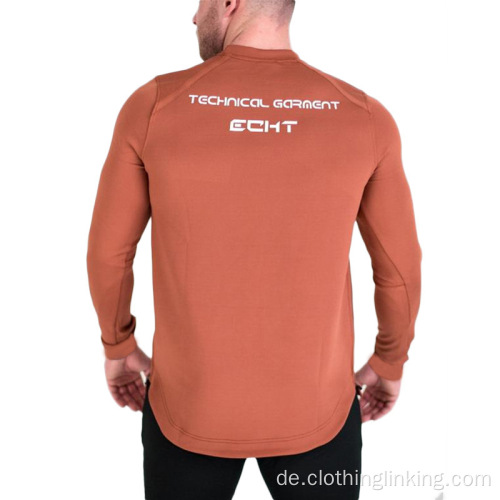 Tops Freizeit Bodybuilding Langarm T-Shirts